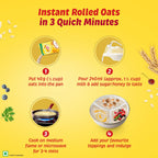 Saffola Rolled Oats | 1kg Jar | Soft & Creamy | Power of Protein, Iron & Fibre, Nutritious grain | No added sugar & Preservatives | Helps manage weight | Aids Digestion (Pack of 2)