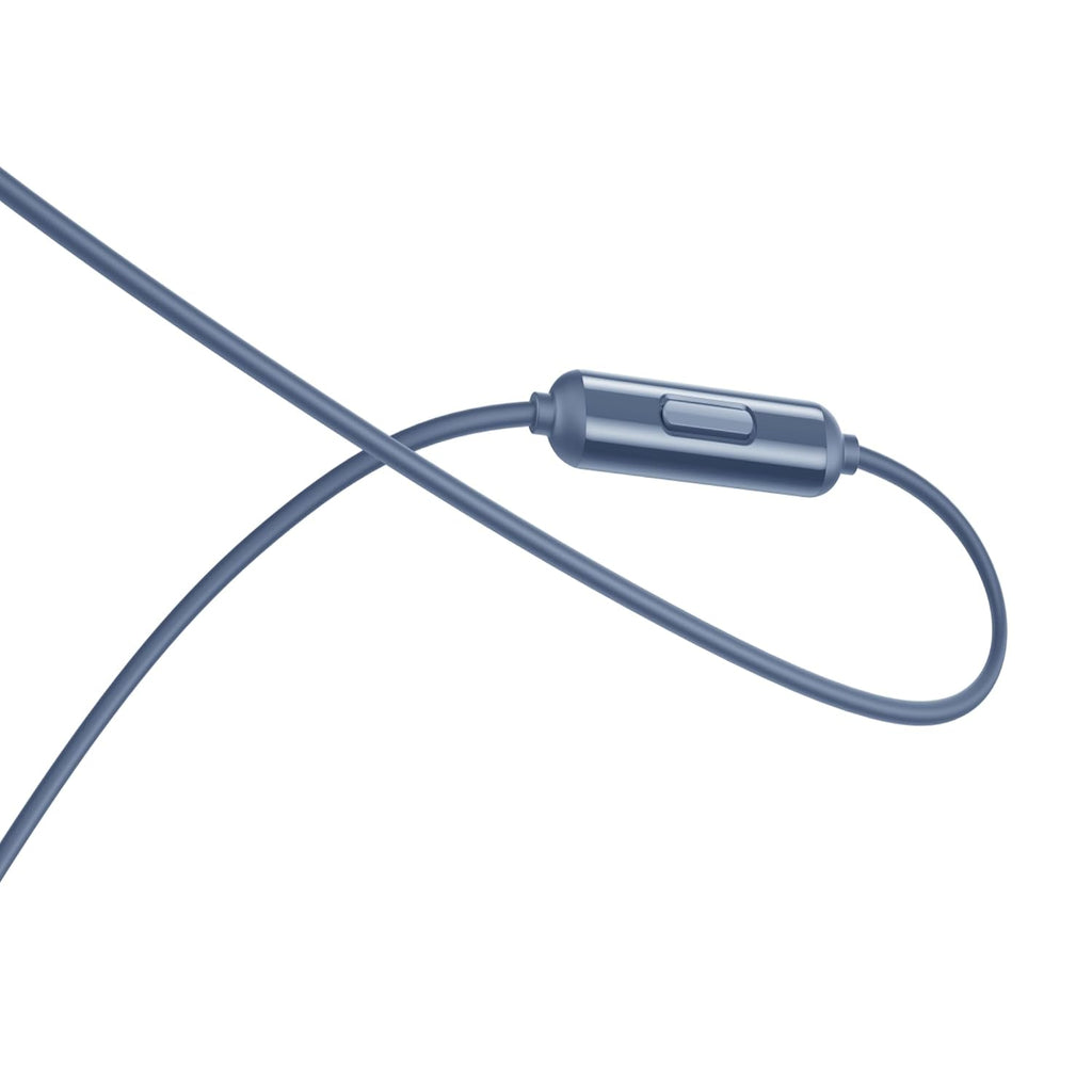 realme Buds 3 Wired in Ear Earphones with Mic, 9mm Bass Boost Driver, Tangle-Free Braided Cable, 3.5mm Audio Jack and One-Button Remote (Blue) (RMA2419)