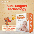 TEDDYY Premium Baby NB Size Diaper Tape Style | 66 Count (New Born)