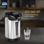 KENT Hot Pot Auto Electric Kettle with Water Dispenser 4 Liters Storage Capacity 750 Watts Appliance Inner Pot & Plastic Outer Body Reboil Feature Overheating Protection Silver