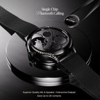 boAt Enigma Gem Women's Luxury Smart Watch w/ 1.19” (3.02cm) AMOLED Display, Emergency SOS Live Location Sharing, Female Wellness, Watch Face Studio, BT Calling, Watch for Woman (Metallic Black)