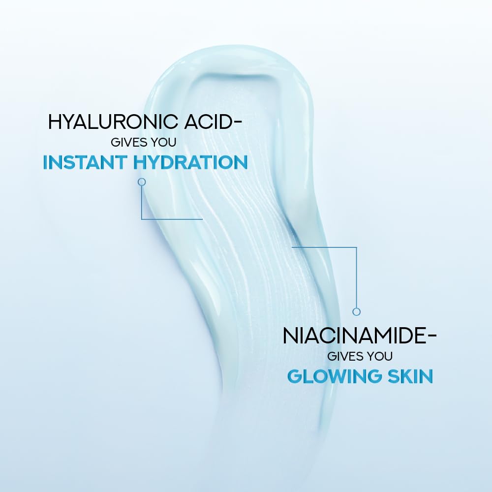 Pond's Hydra Miracle Hydrating Gel Body Lotion | Gives Hydrated Plump Skin| Hyaluronic Acid & Vitamin E & Niacinamide Infused Quick Absorbing Non-Sticky Gel Moisturizer, 180ml