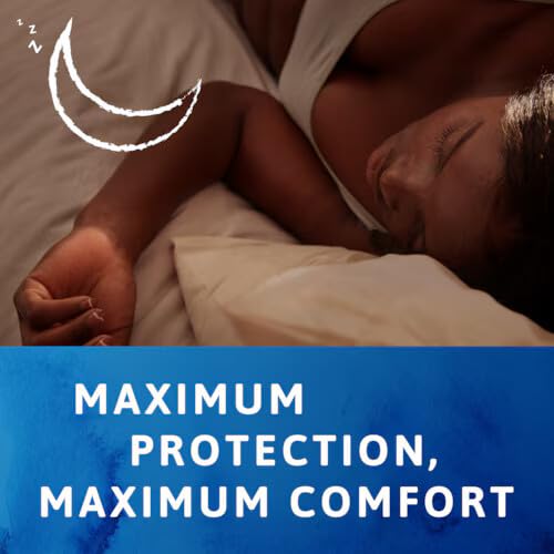 TENA Lady Maxi Night-time Bladder Control Pad for Heavy,Unexpected Urine Leaks | 48 Pcs | Postpartum or Post-surgery Pad | Upto 12 hrs Dryness | 39.4 Cm Long | World's Leading Incontinence Brand