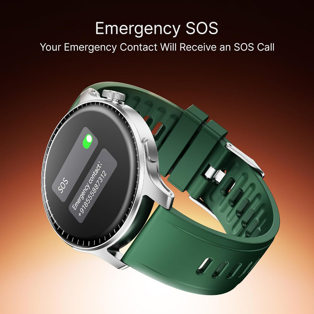 boAt Ultima Prime smartwatch with 1.43” AMOLED Display, AOD, Personalized Fitness Nudges, Functional Crown,100+ Sports Modes, Create Your Own Watchface, smartwatch for man and Woman (Forest Green)
