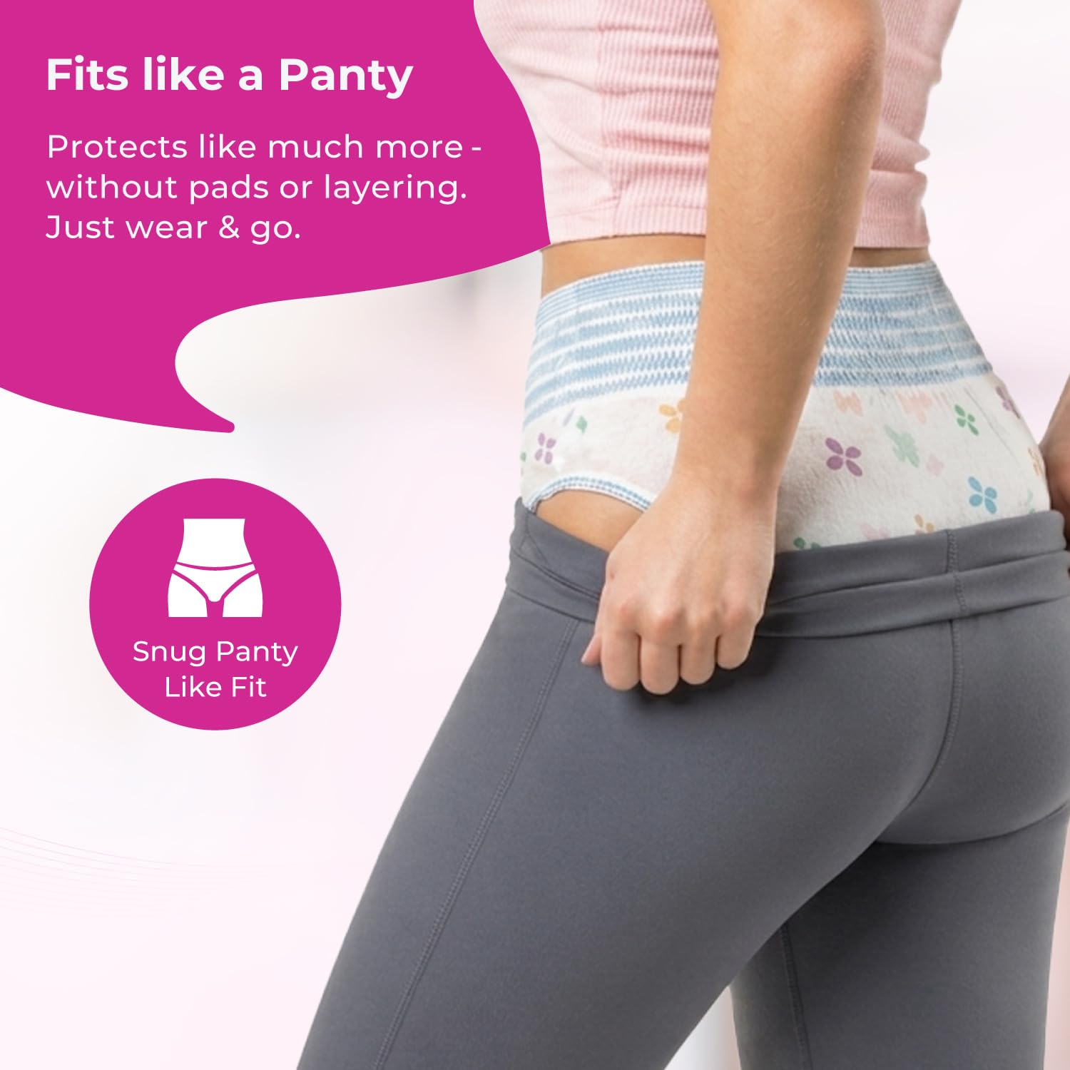 i-activ/i-choose Period Panty for Girls & Women | XL-XXL| 10's Pack | Disposable Period Panties for Women for Heavy Flow Periods | Maternity Pads after Delivery | 360 Degree Protection| Waist Size - 33" to 58"