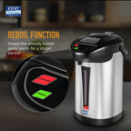 KENT Hot Pot Auto Electric Kettle with Water Dispenser 4 Liters Storage Capacity 750 Watts Appliance Inner Pot & Plastic Outer Body Reboil Feature Overheating Protection Silver