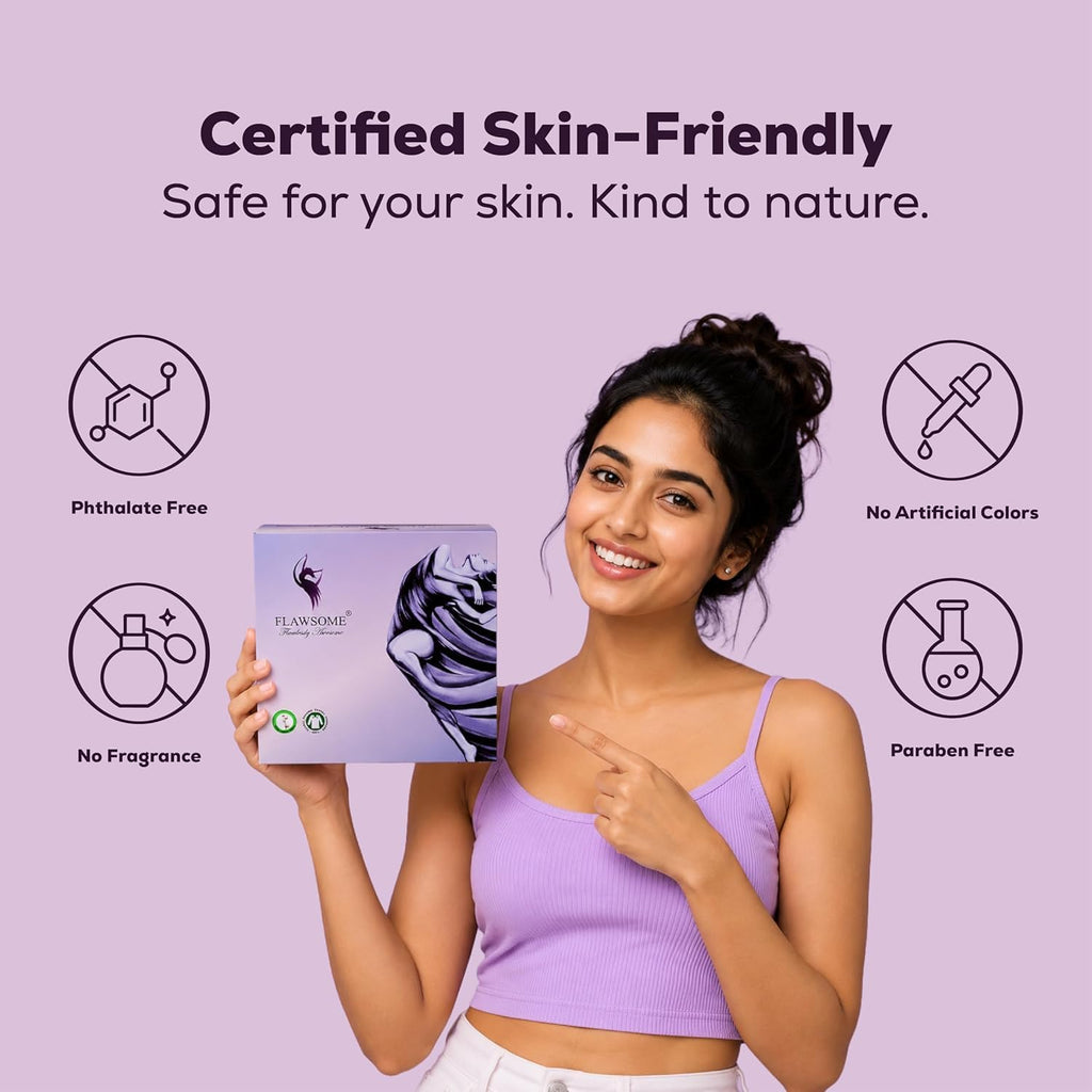 Flawsome Organic Cotton Sanitary Pads for Women | XL Size, Pack of 20 | Heavy Flow Protection | Ultra Soft, Rash-Free & Breathable | Leak-Proof | Super Absorbent Period Pads for Sensitive Skin (XL, Pack of 20)