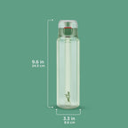 MILTON Aston 700 BPA & BPS-Free Water Bottle 700 ml| Food-Grade Plastic | One-Click Open | Leak-Proof | Sip & Gulp Lid I Ideal for Office, School, College, Gym, Green