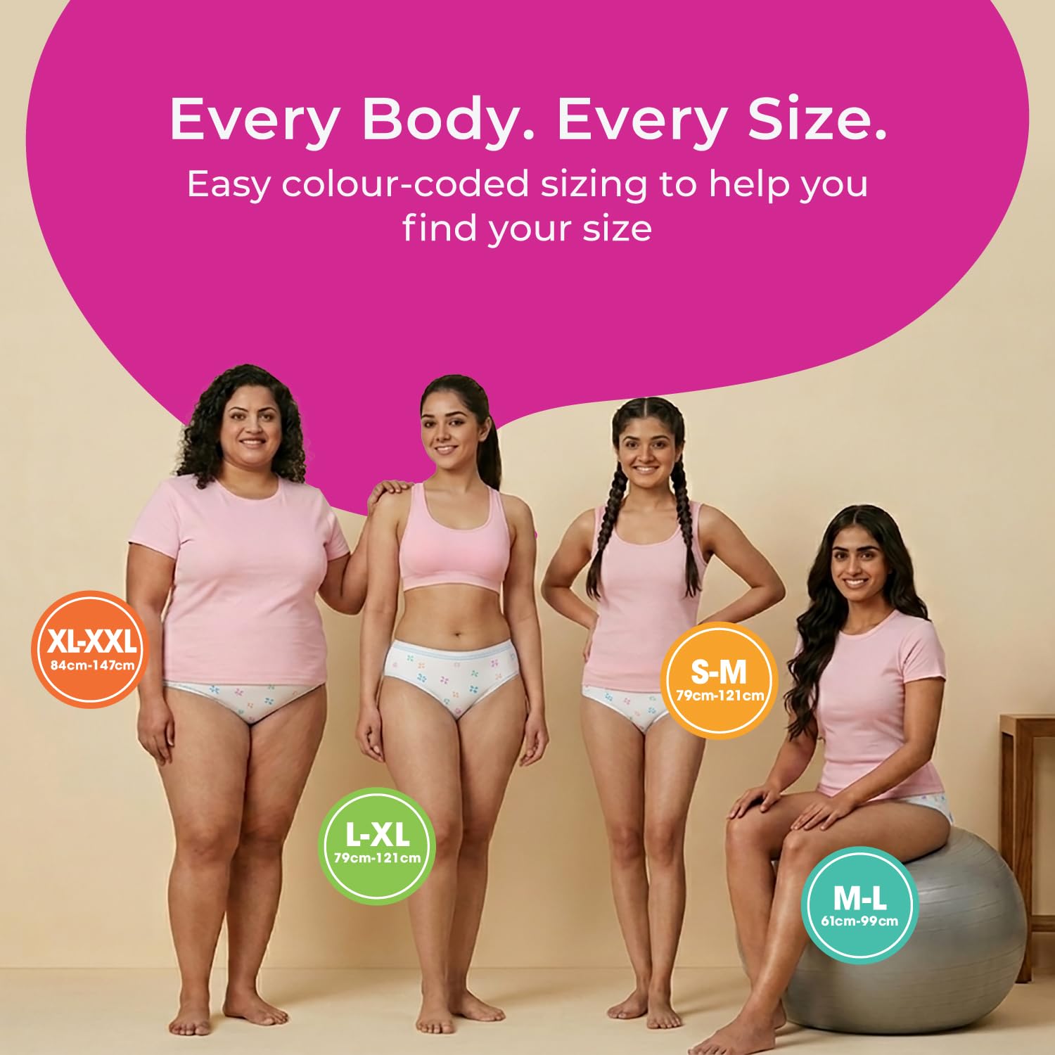 i-activ/i-choose Period Panty for Girls & Women | XL-XXL| 10's Pack | Disposable Period Panties for Women for Heavy Flow Periods | Maternity Pads after Delivery | 360 Degree Protection| Waist Size - 33" to 58"