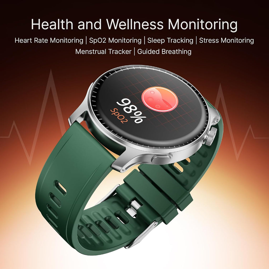 boAt Ultima Prime smartwatch with 1.43” AMOLED Display, AOD, Personalized Fitness Nudges, Functional Crown,100+ Sports Modes, Create Your Own Watchface, smartwatch for man and Woman (Forest Green)