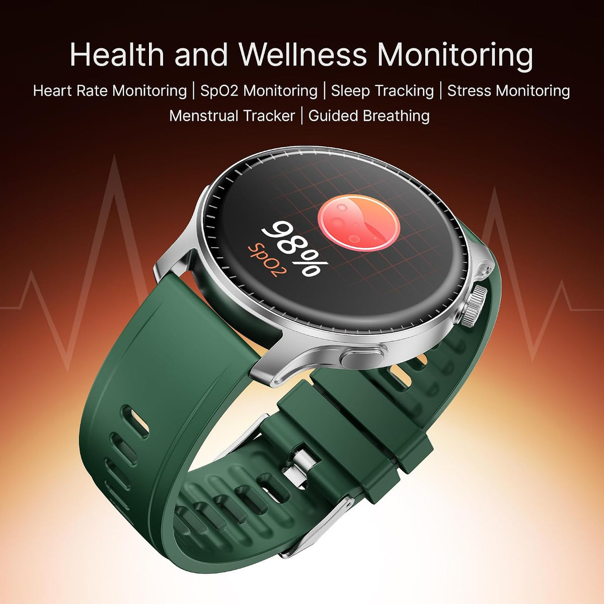 boAt Ultima Prime smartwatch with 1.43” AMOLED Display, AOD, Personalized Fitness Nudges, Functional Crown,100+ Sports Modes, Create Your Own Watchface, smartwatch for man and Woman (Forest Green)