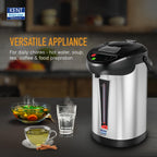 KENT Hot Pot Auto Electric Kettle with Water Dispenser 4 Liters Storage Capacity 750 Watts Appliance Inner Pot & Plastic Outer Body Reboil Feature Overheating Protection Silver