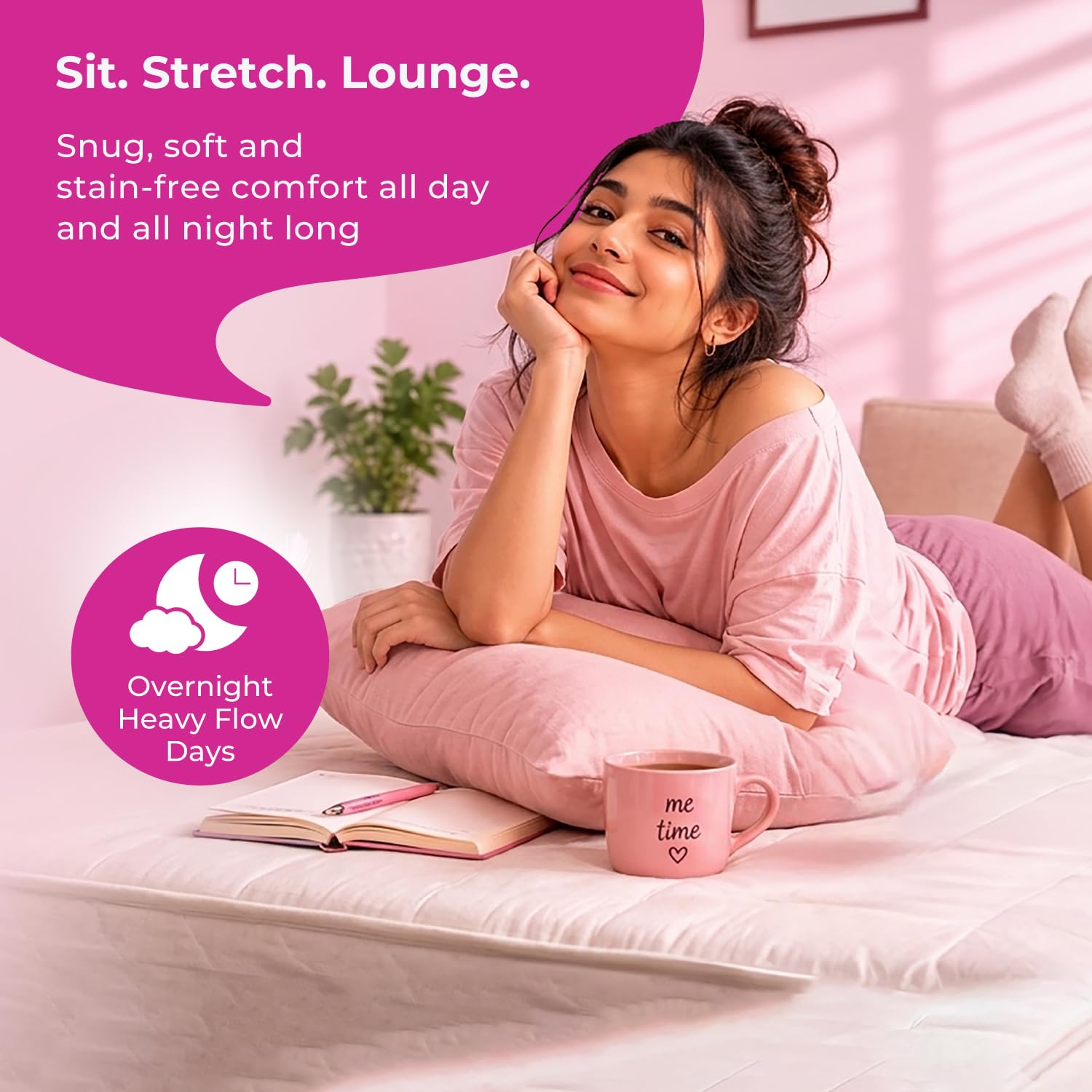 i-activ/i-choose Period Panty for Girls & Women | L-XL | 10's Pack | Disposable Period Panties for Women for Heavy Flow Periods | Maternity Pads after Delivery | 360 Degree Protection | Waist Size - 31" to 48"