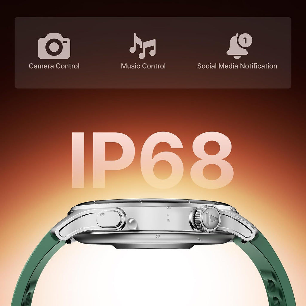 boAt Ultima Prime smartwatch with 1.43” AMOLED Display, AOD, Personalized Fitness Nudges, Functional Crown,100+ Sports Modes, Create Your Own Watchface, smartwatch for man and Woman (Forest Green)