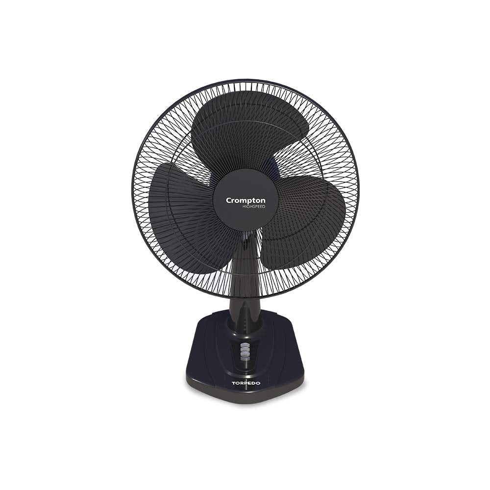 Crompton HighSpeed Torpedo 400 mm Table Fan (Black)