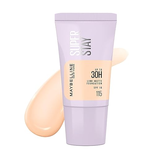 Maybelline New York Super Stay Lumi Matte Liquid Foundation, 115 | 30HR Long Lasting, Lightweight, Suitable for all skintypes