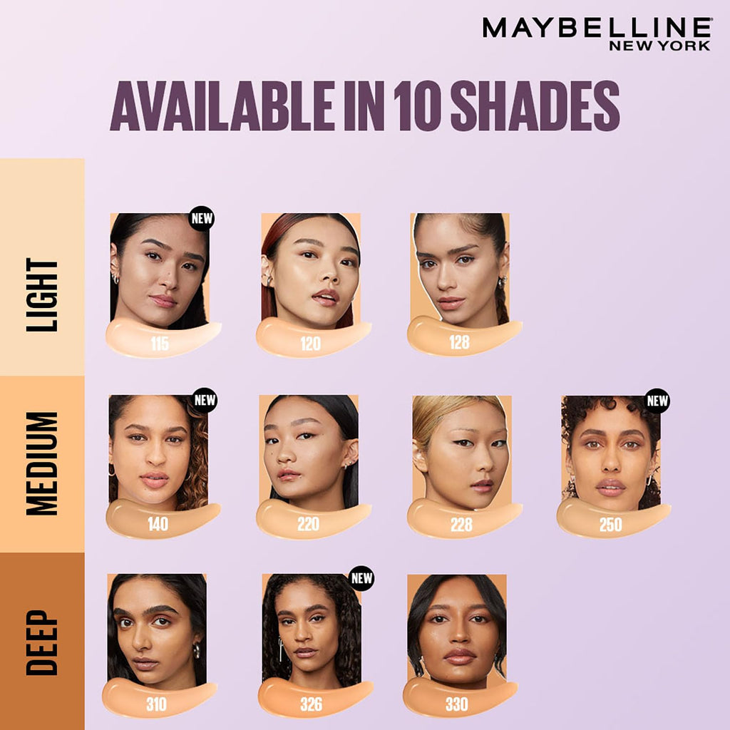 Maybelline New York Super Stay Lumi Matte Liquid Foundation, 140 | 30HR Long Lasting, Lightweight, Suitable for all Skintypes