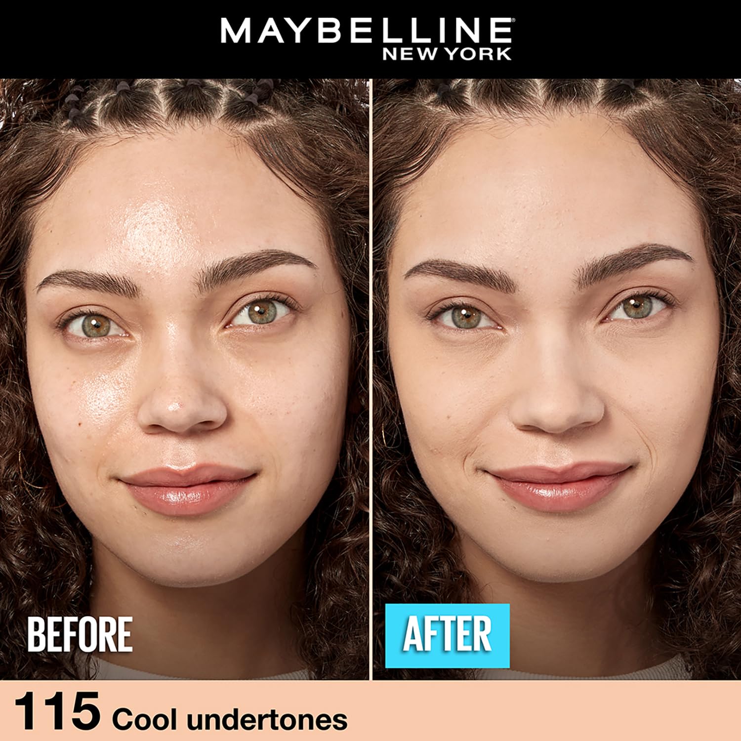 Maybelline New York Fit Me Matte + Poreless Liquid Foundation, 115 Ivory