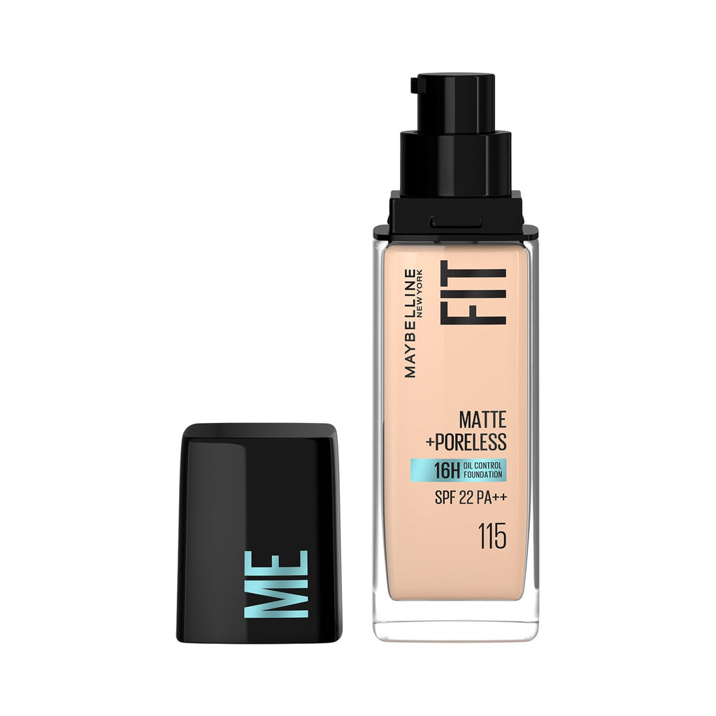 Maybelline New York Fit Me Matte + Poreless Liquid Foundation, 115 Ivory