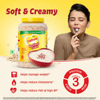 Saffola Rolled Oats | 1kg Jar | Soft & Creamy | Power of Protein, Iron & Fibre, Nutritious grain | No added sugar & Preservatives | Helps manage weight | Aids Digestion (Pack of 3)