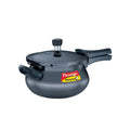 Prestige Deluxe Plus Hard Anodized Aluminium Junior Handi Pressure Cooker, 5 L Outer Lid Pressure Cooker - Black, 5 Liter