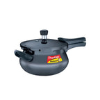 Prestige Deluxe Plus Hard Anodized Aluminium Junior Handi Pressure Cooker, 5 L Outer Lid Pressure Cooker - Black, 5 Liter
