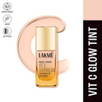LAKME Makeup+Skincare, VitC Superglow Skin Perfecting Tint, Cool Ivory C100, 25ml