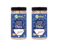 Nutriorg 100% Organic Rolled Oats 500gm | Pack of 2 | Gluten Free | High protein | Weight loss | Fibre Rich | Easy to Cook | Overnight Oats | Nutritional Breakfast Cereal Oats | Air Tight Plastic Jars