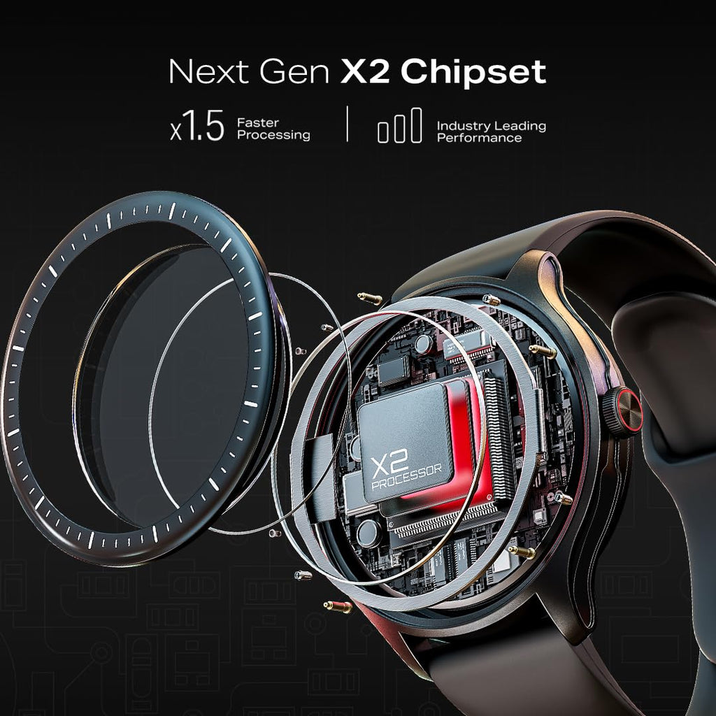 boAt Valour Watch 1 GPS, AI Based Auto Gym Mode,Built-in GPS, Advanced X2 Chip, 6-axis sensors, 3 ATM,15 Days Battery,1.43" AMOLED Display w/Gorilla Glass Smart Watches for Men & Women (Active Black)