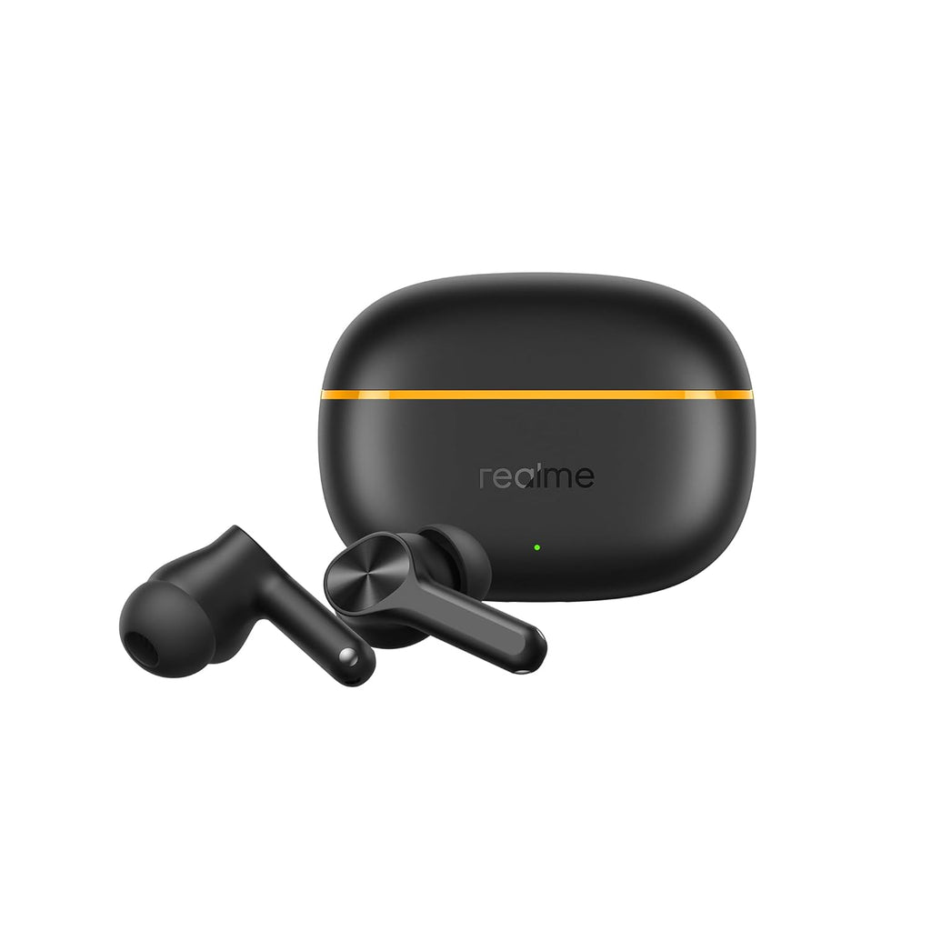 realme Buds T200 Lite Bluetooth in Ear Earbuds,4 Mic, AI ENC for Calls,48 Hours Total Playback with Fast Charging and Low Latency Gaming TWS,Google Fast Pair, with mic (Volt Black)