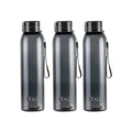 CELLO My Tag PET Water Bottle | 100% food grade | Leak proof and Break proof | Set of 3-1000ml | Black
