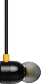 realme Buds 3 Wired Earphones with Mic (Black) | 9mm Dynamic Driver | 3.5mm Jack | Single Button Control | Braided Tangle-Free Cable | Model RMA2419 (Buds 3 3.5mm Wired Earphone, Color Black) In Ear