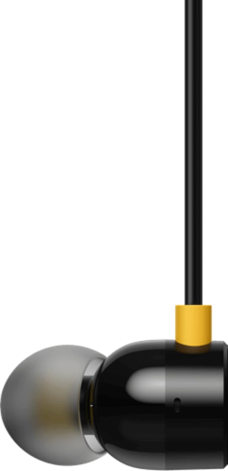 realme Buds 3 Wired Earphones with Mic (Black) | 9mm Dynamic Driver | 3.5mm Jack | Single Button Control | Braided Tangle-Free Cable | Model RMA2419 (Buds 3 3.5mm Wired Earphone, Color Black) In Ear