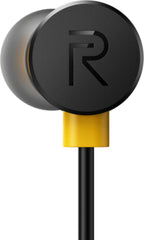 realme Buds 3 Wired Earphones with Mic (Black) | 9mm Dynamic Driver | 3.5mm Jack | Single Button Control | Braided Tangle-Free Cable | Model RMA2419 (Buds 3 3.5mm Wired Earphone, Color Black) In Ear