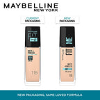 Maybelline New York Fit Me Matte + Poreless Liquid Foundation, 115 Ivory