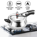 Milton Pro Cook Induction Cookware & Gas Stove Friendly Triply Stainless Steel Royal Curve Inner Lid Pressure Cooker 5 Litre | Even Heat Distribution |...