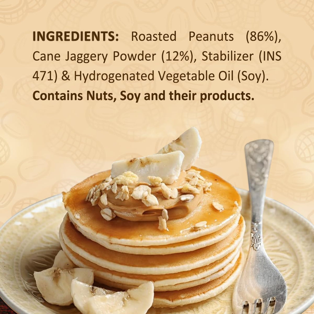 Sundrop Peanut Butter with Jaggery | Crunchy | 900 grams