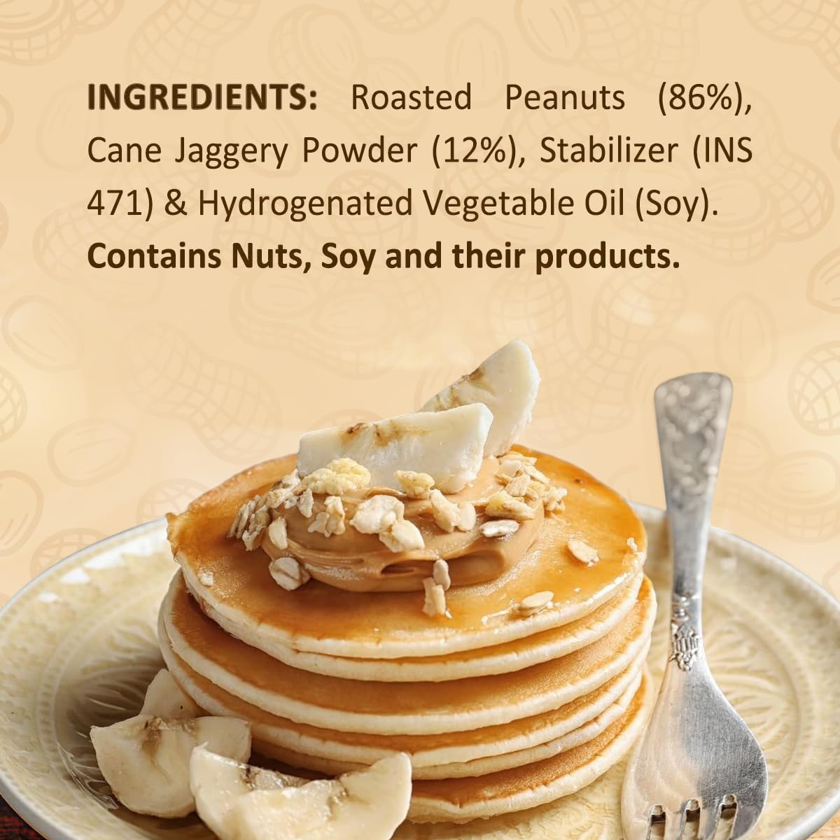 Sundrop Peanut Butter with Jaggery | Crunchy | 900 grams