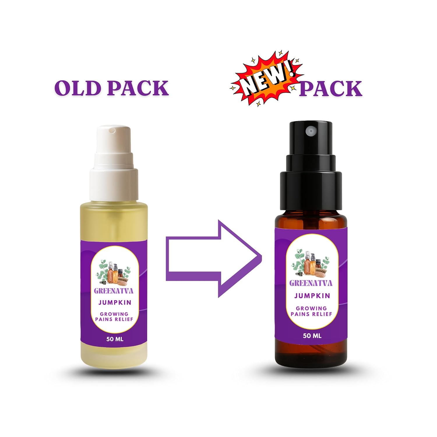 Jumpkin by Greenatva - Massage and Sleep Oil for Kids, Growing Pain Relief for Kids