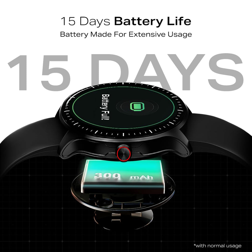 boAt Valour Watch 1 GPS, AI Based Auto Gym Mode,Built-in GPS, Advanced X2 Chip, 6-axis sensors, 3 ATM,15 Days Battery,1.43" AMOLED Display w/Gorilla Glass Smart Watches for Men & Women (Active Black)