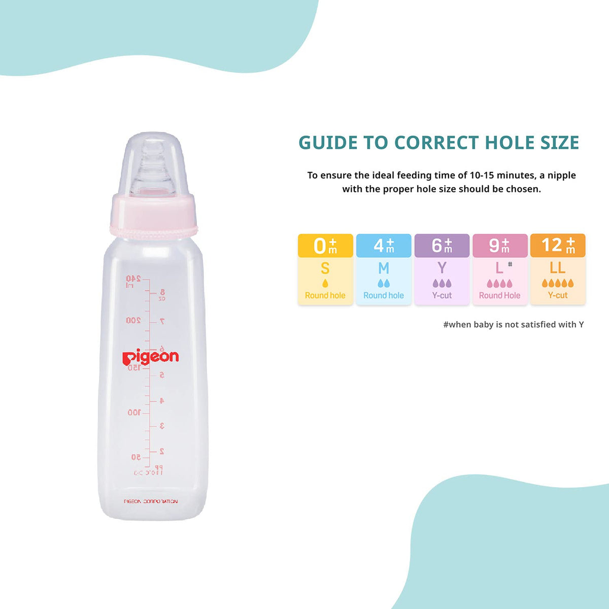 Pigeon Peristaltic Nursing Bottle KPP 240ml Pink Nipple L | Baby Bottle | Natural Feeding Bottle for Baby | BPA Free | Baby Bottles for Milk
