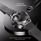 boAt Enigma Gem Women's Luxury Smart Watch w/ 1.19” (3.02cm) AMOLED Display, Emergency SOS Live Location Sharing, Female Wellness, Watch Face Studio, BT Calling, Watch for Woman (Metallic Silver)