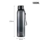 CELLO My Tag PET Water Bottle | 100% food grade | Leak proof and Break proof | Set of 3-1000ml | Black