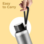 Milton Aura 1000 Thermosteel Water Bottle, 24 Hr Hot and Cold I Leak Proof Lid, ISI Certified I Vacuum Insulated I for Office, Gym, School I Silver