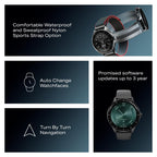 boAt Valour Watch 1 GPS, AI Based Auto Gym Mode,Built-in GPS, Advanced X2 Chip, 6-axis sensors, 3 ATM,15 Days Battery,1.43" AMOLED Display w/Gorilla Glass Smart Watches for Men & Women (Active Black)
