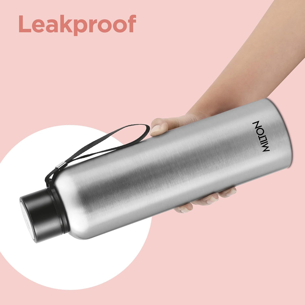Milton Aura 1000 Thermosteel Water Bottle, 24 Hr Hot and Cold I Leak Proof Lid, ISI Certified I Vacuum Insulated I for Office, Gym, School I Silver