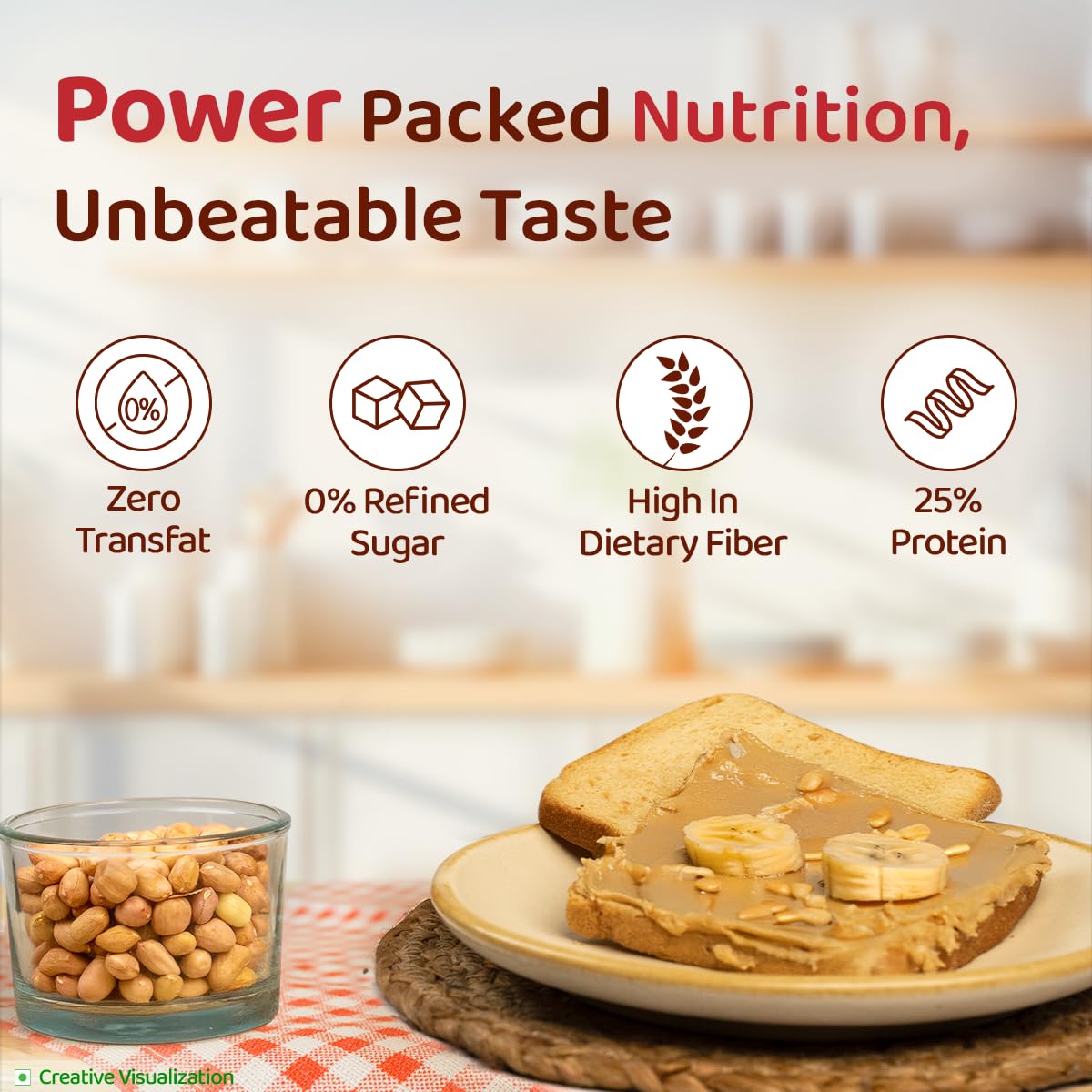 Sundrop Peanut Butter with Jaggery | Crunchy | 900 grams