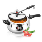 Milton Pro Cook Induction Cookware & Gas Stove Friendly Triply Stainless Steel Royal Curve Inner Lid Pressure Cooker 5 Litre | Even Heat Distribution |...