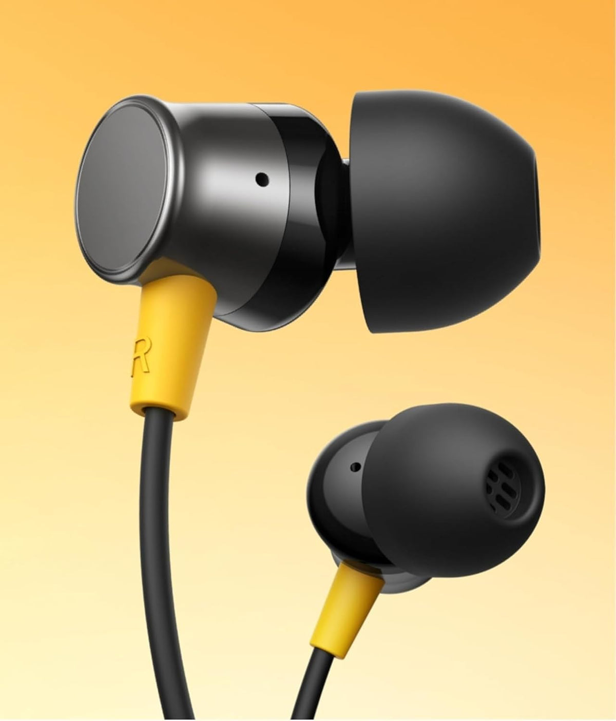 realme Buds 3 Wired Earphones with Mic (Black) | 9mm Dynamic Driver | 3.5mm Jack | Single Button Control | Braided Tangle-Free Cable | Model RMA2419 (Buds 3 3.5mm Wired Earphone, Color Black) In Ear