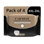 Carmesi Disposable Period Panties for Women - Pack of 4 (XXL-3XL) | 360° Protection for Super Heavy Flow | Leak Proof & No Rashes | Maternity Panties | All Night Protection | Ultra Absorbent Core